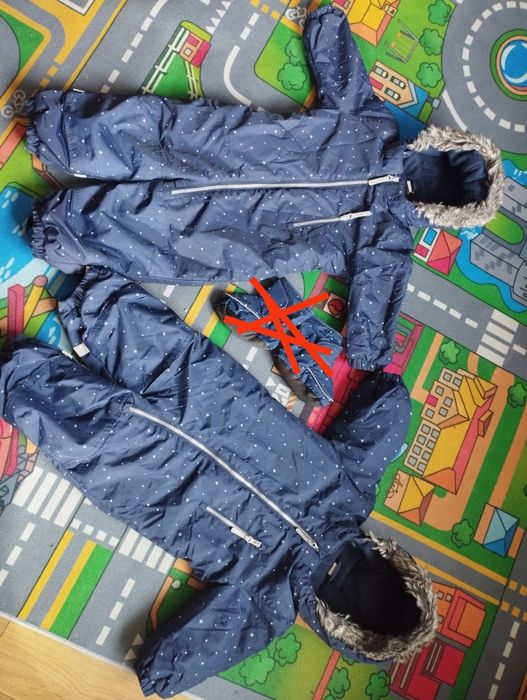 Kombinezon zimowy 2 szt. Bliźniaki wodoodporny r. 80 i 86 H&M
