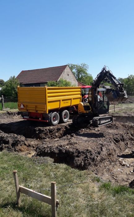 Roboty ziemne, usługi koparkami, transport kruszyw, wyburzenia