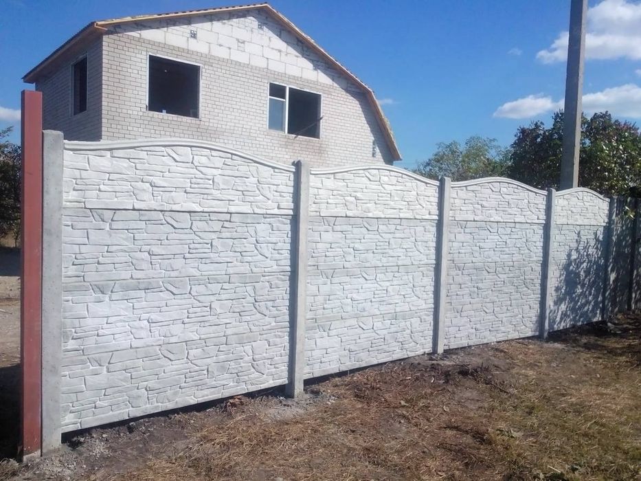 НЕДОРОГИЕ еврозаборы (бетонные заборы) в Днепре