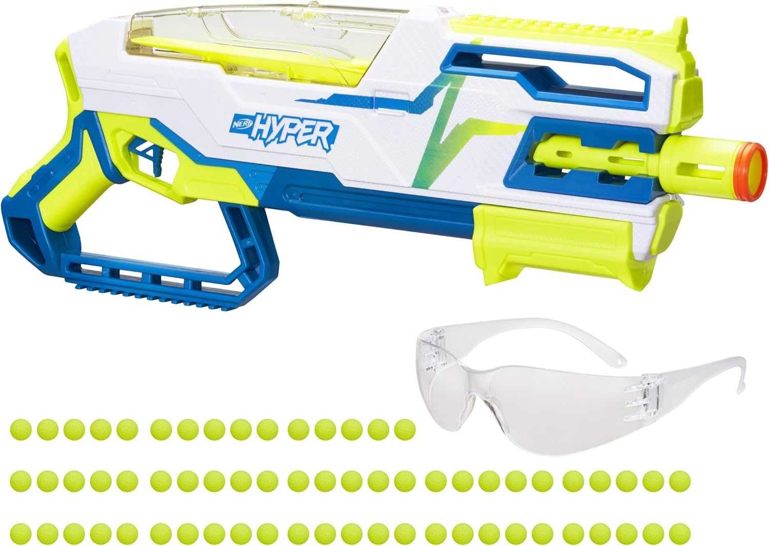 Оригінал Nerf Hyper Bundle Siege-50 Помповий бластер, стріляє кульками