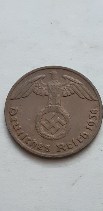 Niemcy III Rzesza 1 fenigi 1938 G - real foto - super