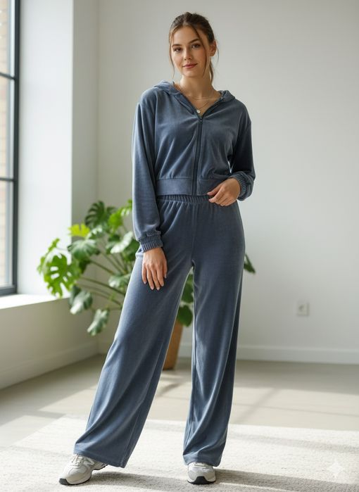 Костюм велюровий спортивний для прогулянок палаццо