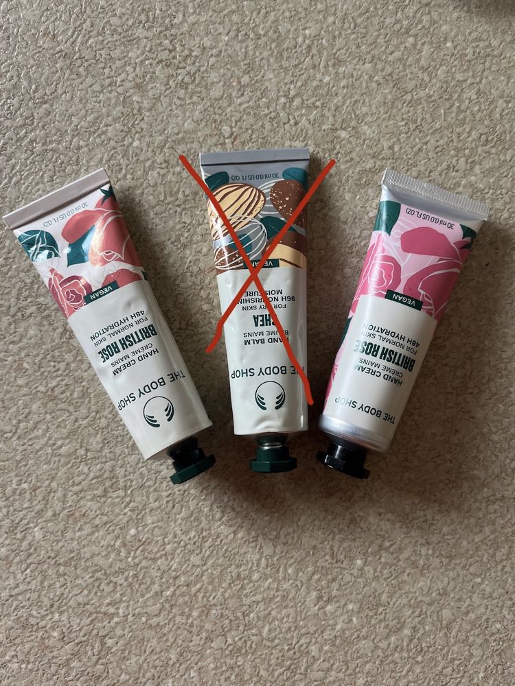 Zestaw 2 kremy do rąk the body shop british rose balsam do rąk