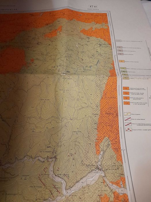 Carta geológica de Portugal-Gouveia
