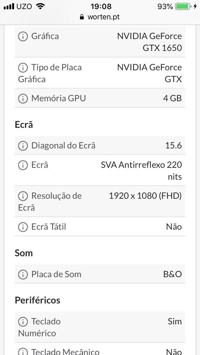 Portátil HP rigorosamente novo