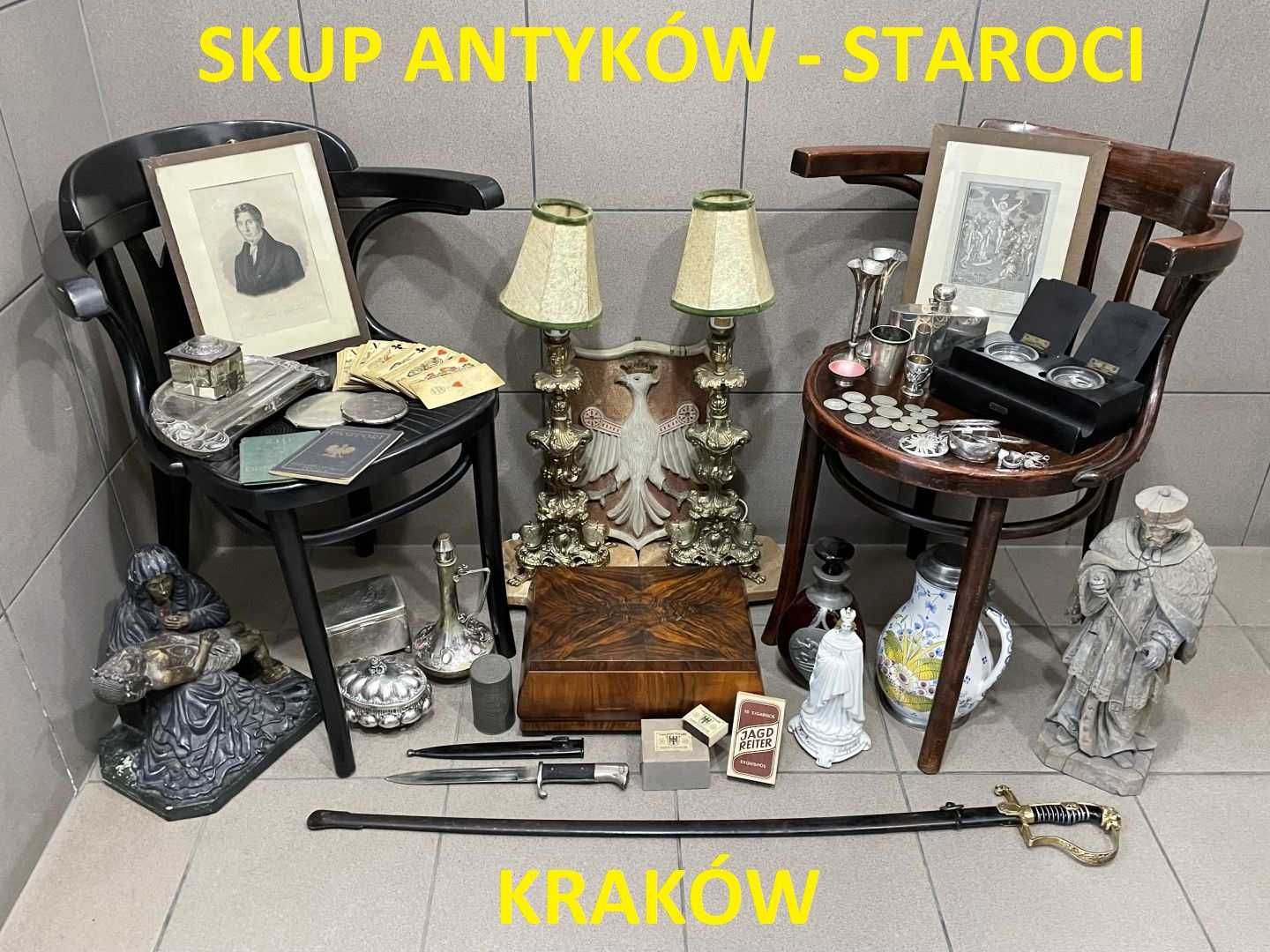 SKUP Monet, Antyków, Mebli, Militari, Książek, Staroci - WYCENA KRAKÓW