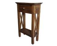 Drewniana konsolka z szufladką 80 cm vintage
