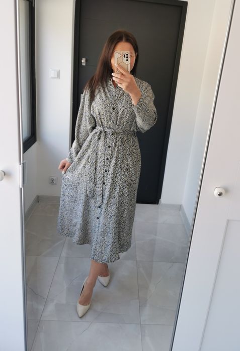 H&M rozm M sukienka z paskiem jak nowa