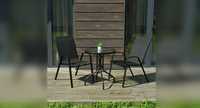 Комплект садових меблів круглий стіл + 2 крісла/Стул для сада черный
