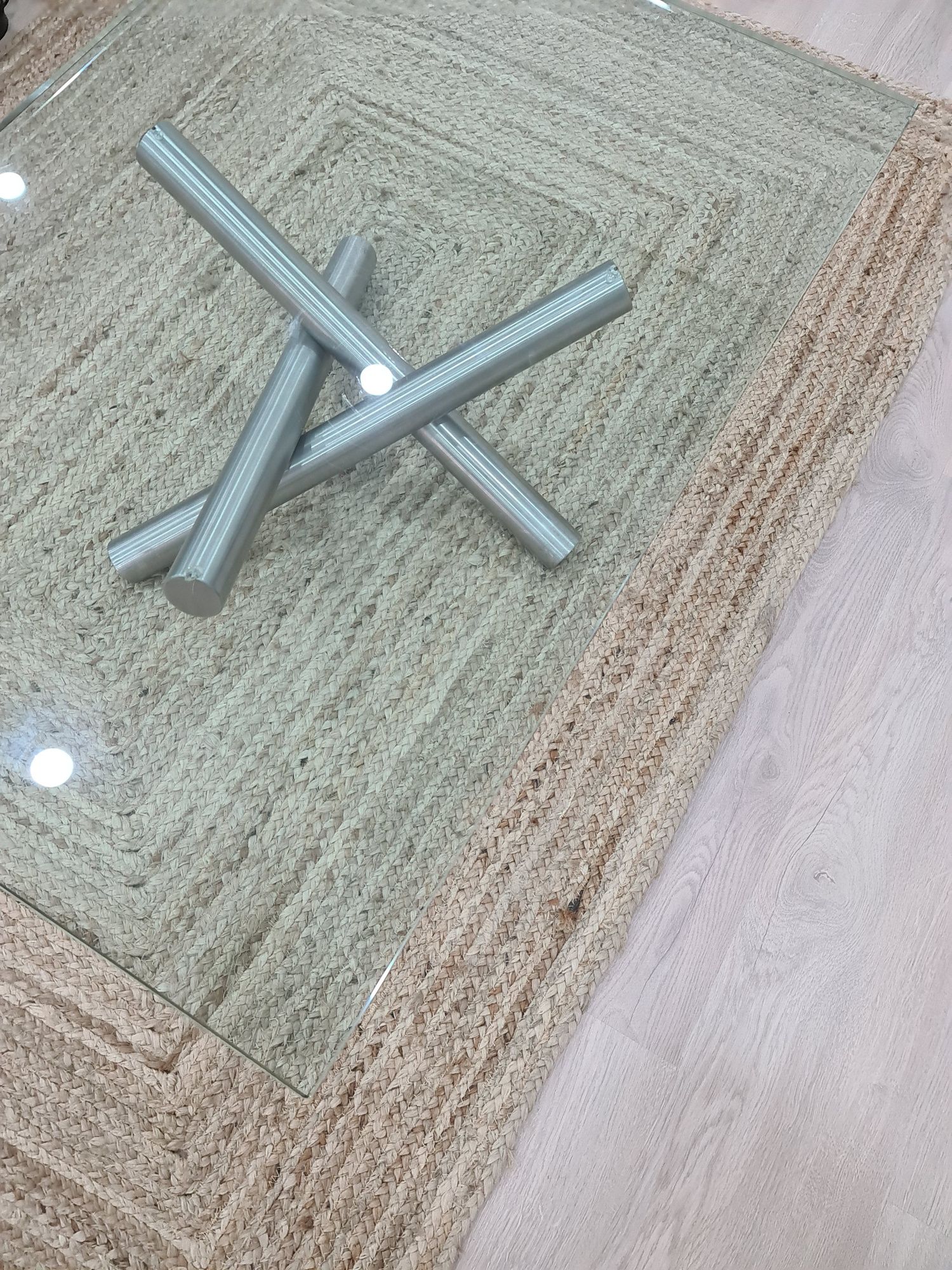Mesa de centro em vidro