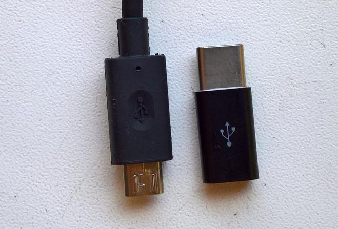 USB micro typ B na C Adapter Konwerter Przejściówka kabel mikro