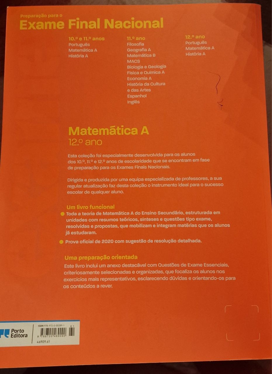 Matematica A 12° ano - Preparação para o Exame Final Nacional