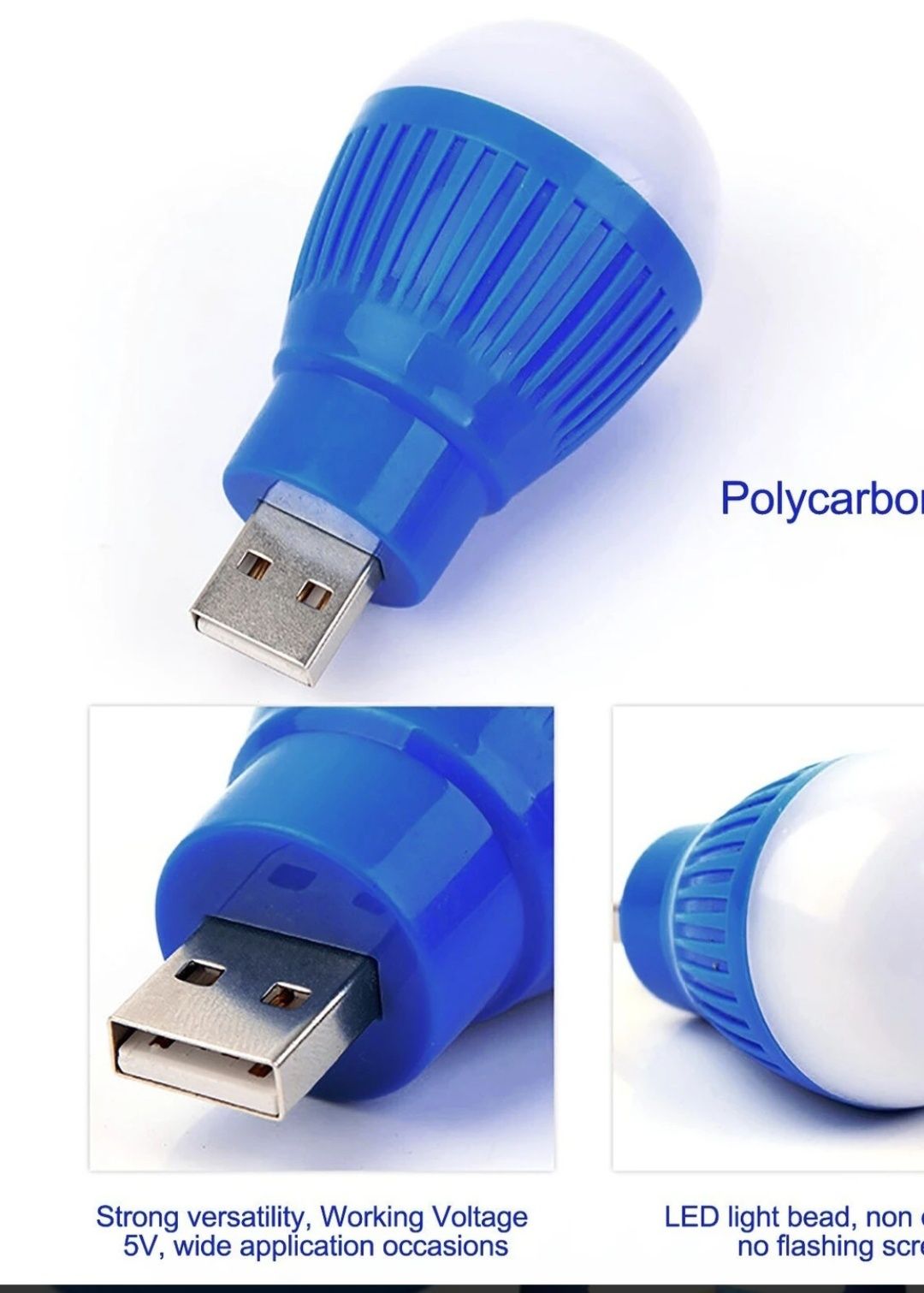 USB LED Лампочка 2W / 5В, Портативная светодиодная USB лампа для павер