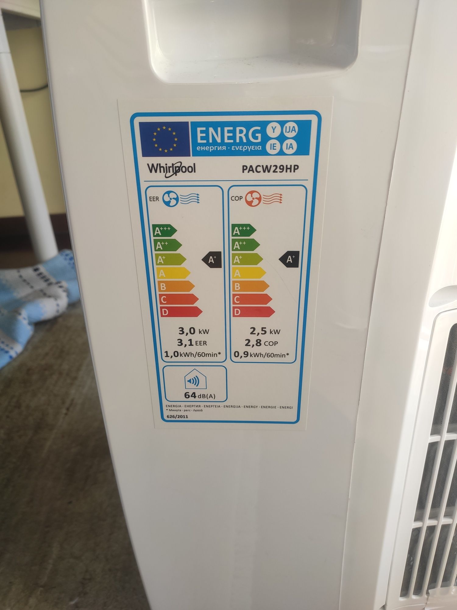 Ar condicionado como novo - Whirlpool pacw29hp