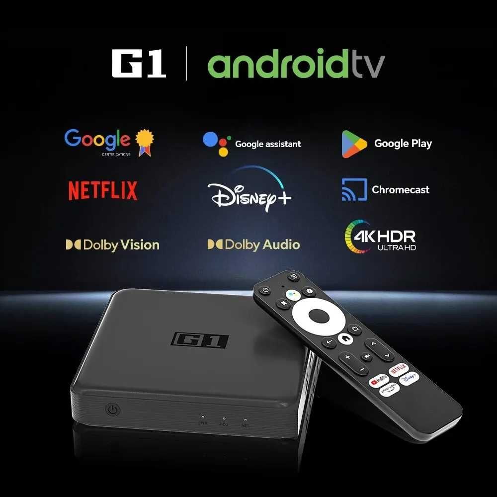 Смарт приставка Kinhank G1 Netflix 4K,  S905X4-J Q, 4 /32G , WiFi6