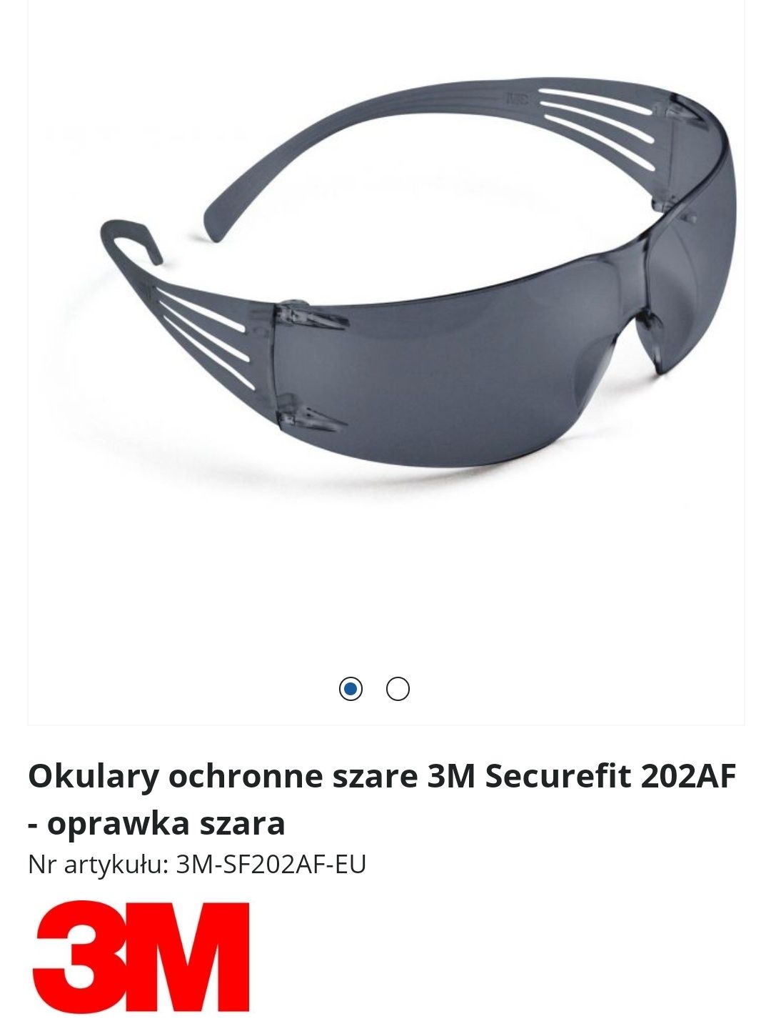 Okulary Ochronne 3M SecureFit 100 - Grey