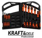 KRAFT&DELE zestaw wkrętaki ŚRUBOKRĘTY BITY 75el walizka KD10262