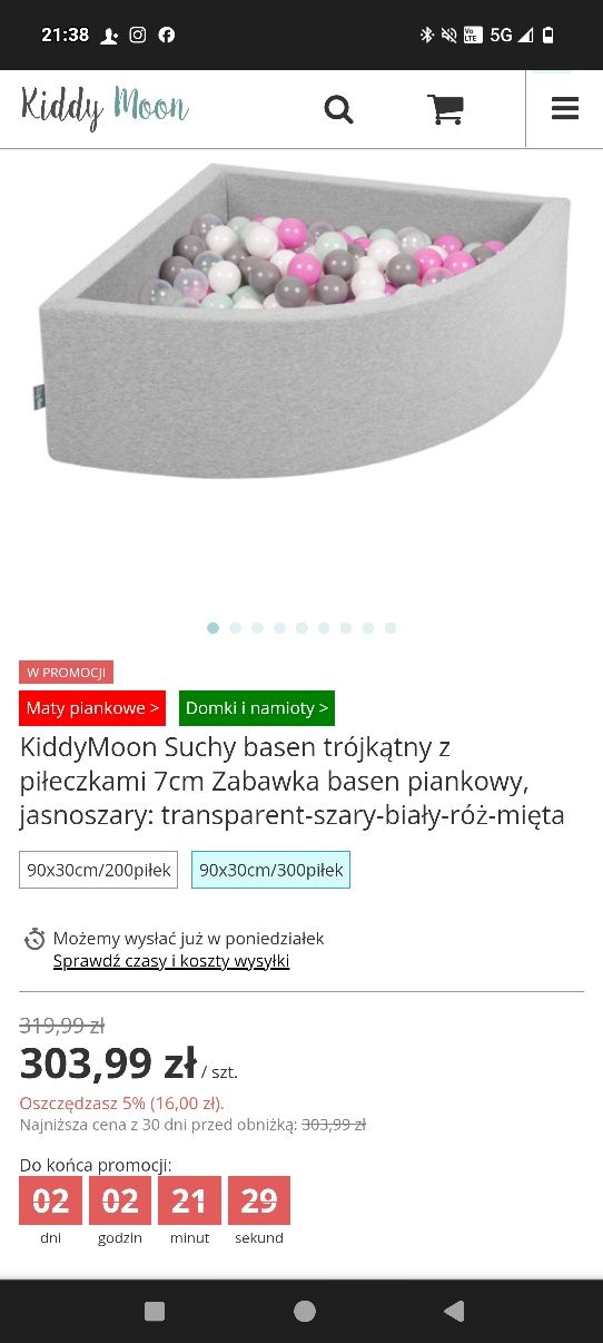 Suchy basen z kulkami