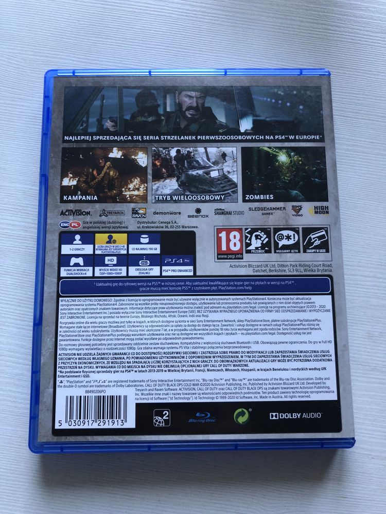 Call of duty black ops V cold war pl dubbing gra na ps4 gry playstatio