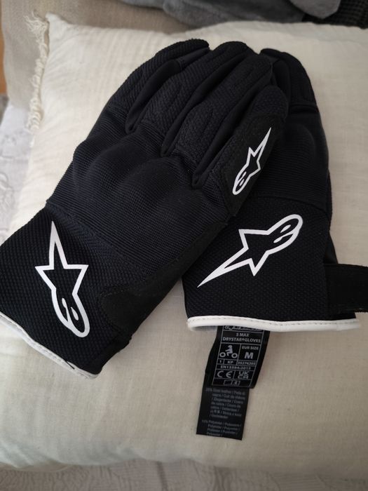 Luvas Alpinestars S Max Drystar Black/White Size M