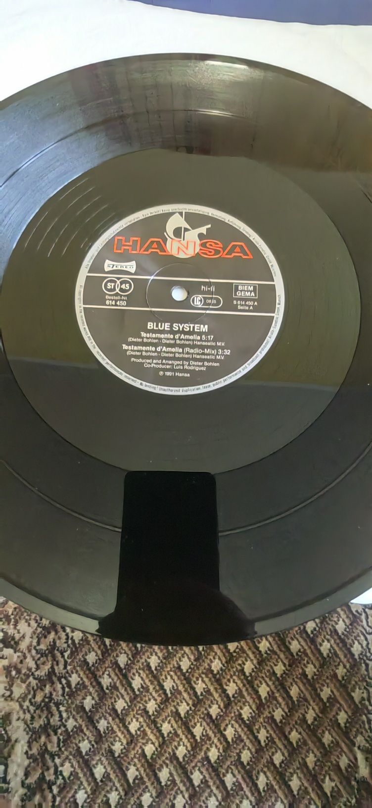 Blue System - Testamente D'Amelia, 12"Maxi singiel winylowy