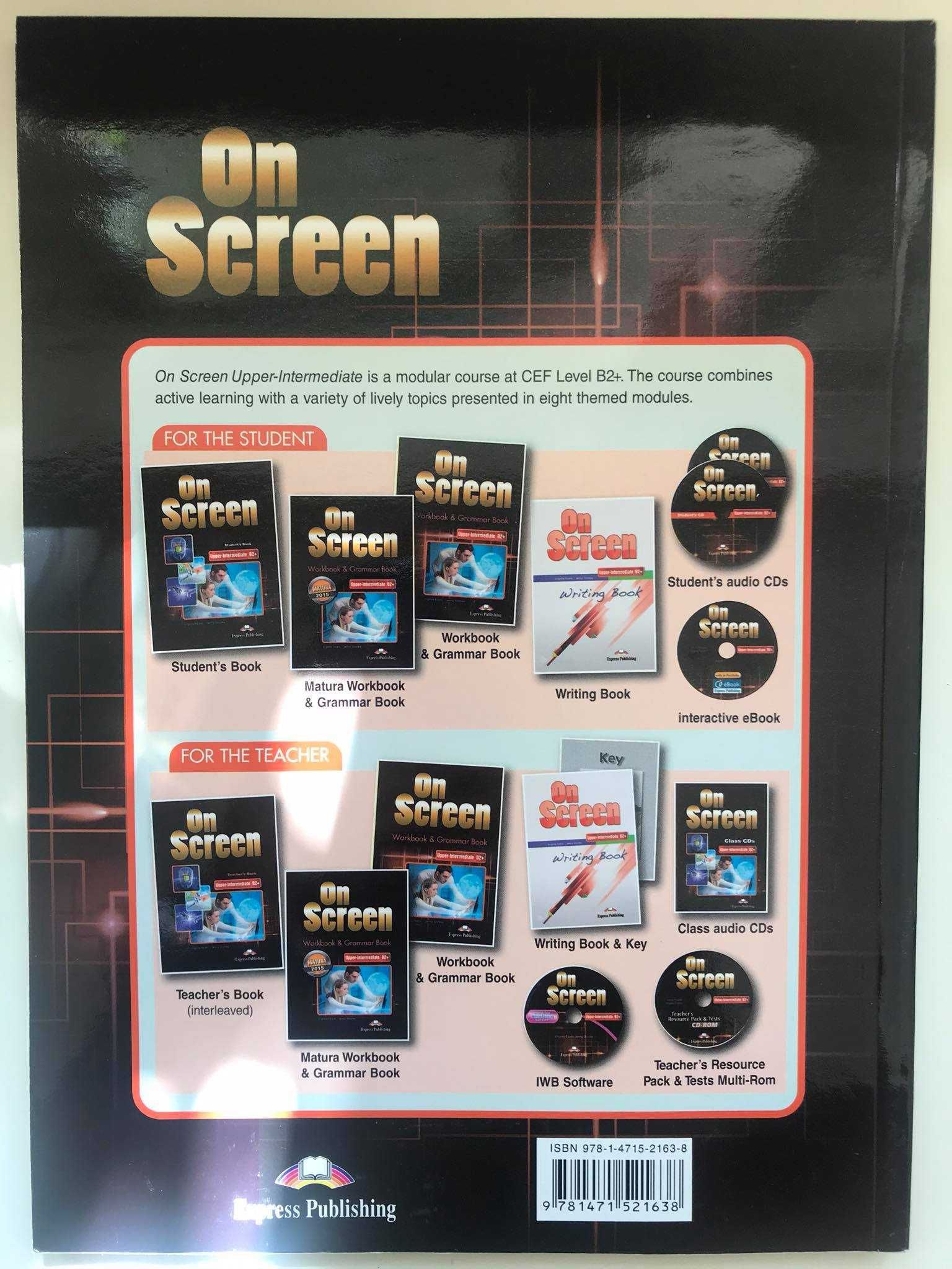 On Screen Upper-Intermediate B2+ - Workbook & Grammar Book NOWY