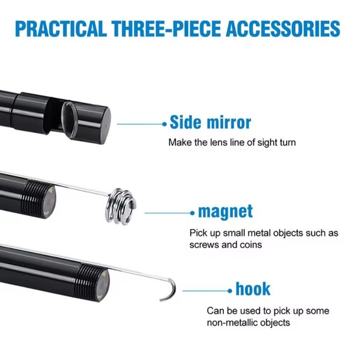 Kamera endoskopowa inspekcyjna 3w1 wodoodporna USB-C