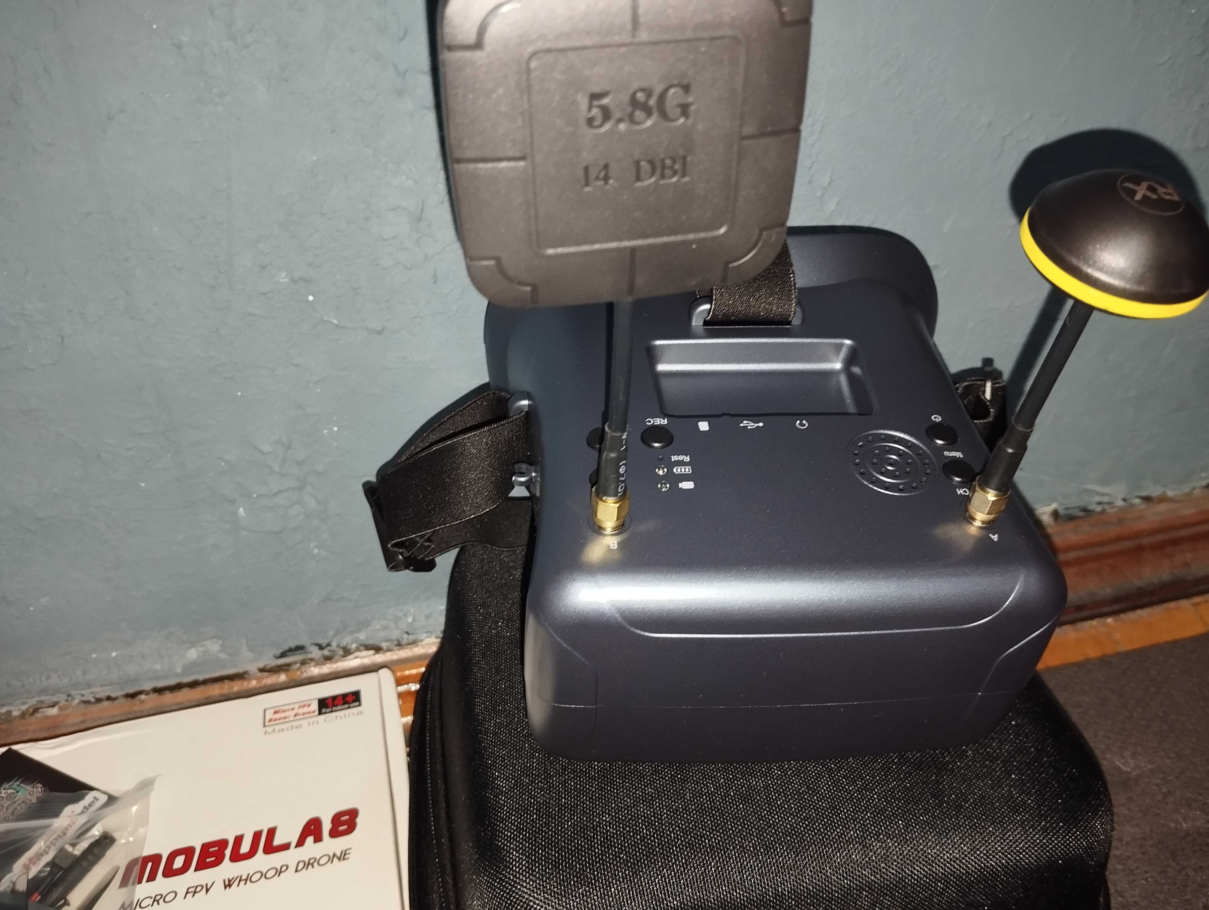 Комплект FPV дрон Mobula 8 + апа Radiomaster + шолом + зарядне і акум