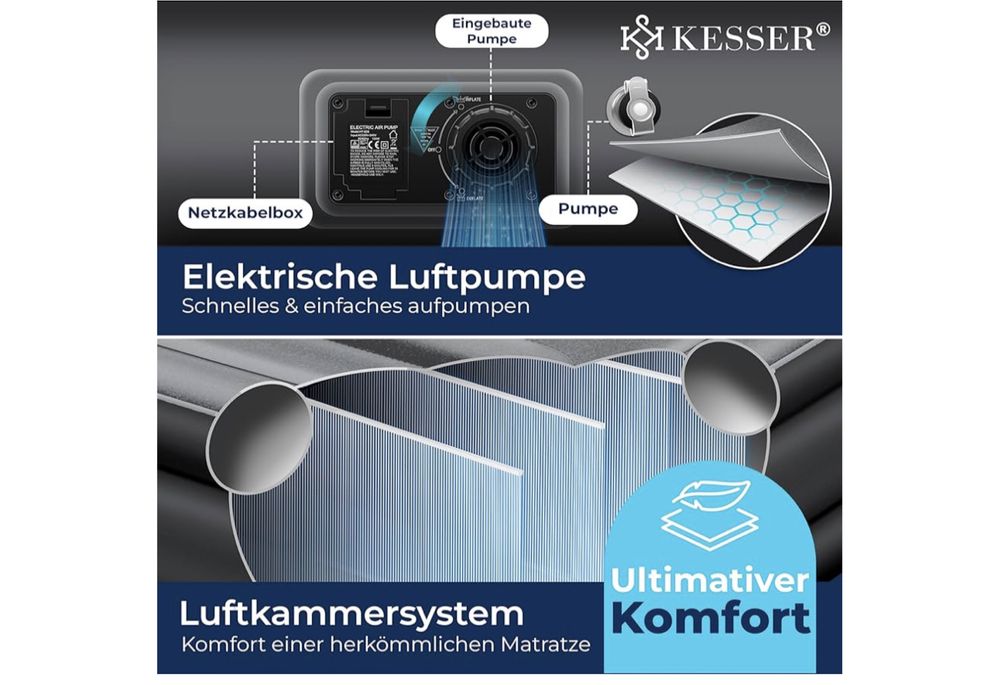 KESSER® Nadmuchiwany materac, łóżko dmuchane, łóżko dla gości
