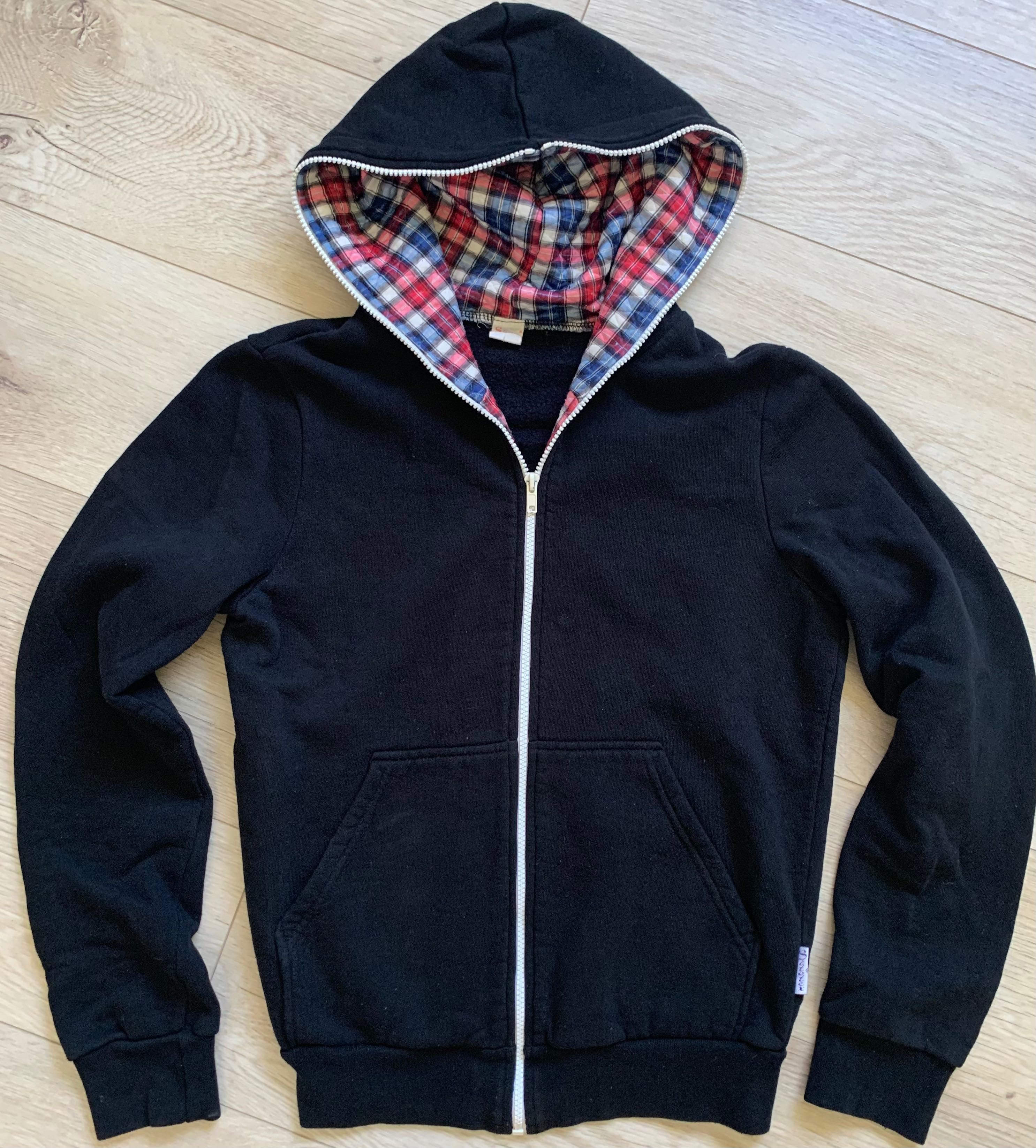 Bluza czarna męska rozpinana ciepła 164 M Sitotex 100% bawełna