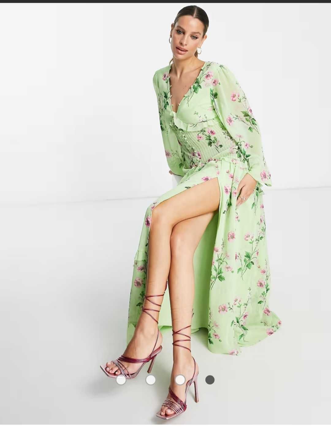 Шифоновое платье, макси длина. ASOS DESIGN