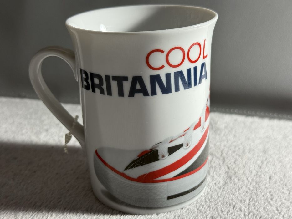 Mały kubek Cool Britannia z nadrukiem flagi i trampka- Cup from UK