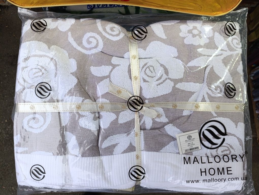 Простирадло махрове бавовняне Mallory Home. Щільне.
