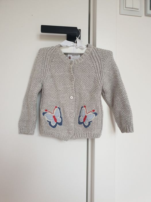 Zara sweterek bawelniany dla dziewczynki. Nowy. Rozmiar 6 9mc r. 74