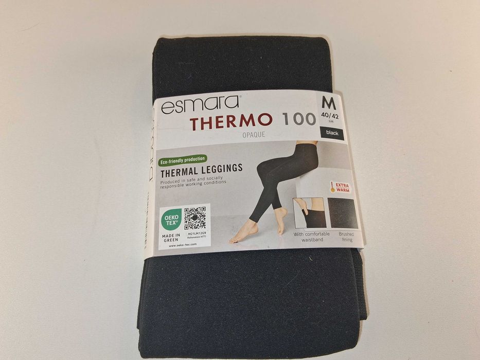 A272 Esmara Thermo 100 Legginsy Termiczne Ocieplane Czarne M 40/42