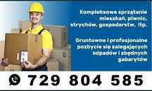 Sprzątanie  likwidacja oczyszczanie Piwnic Domów Garażu Strychu