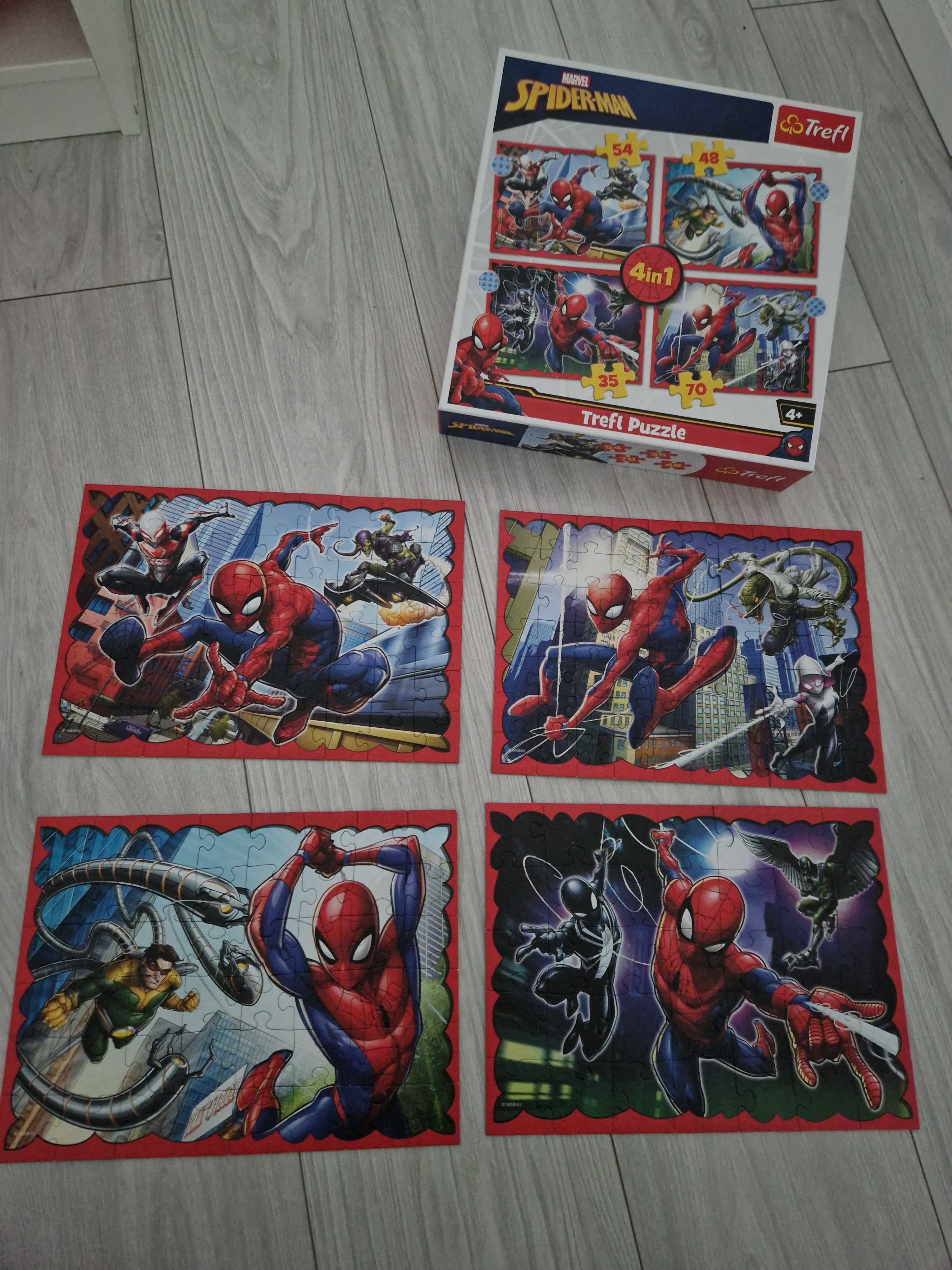 Puzzle 4w1 Trefl W sieci Spidermana