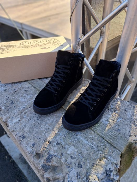 РОЗПРОДАЖ! Замшеві черевики хайтопи (ботинки хайтопи кеди кроссовки)