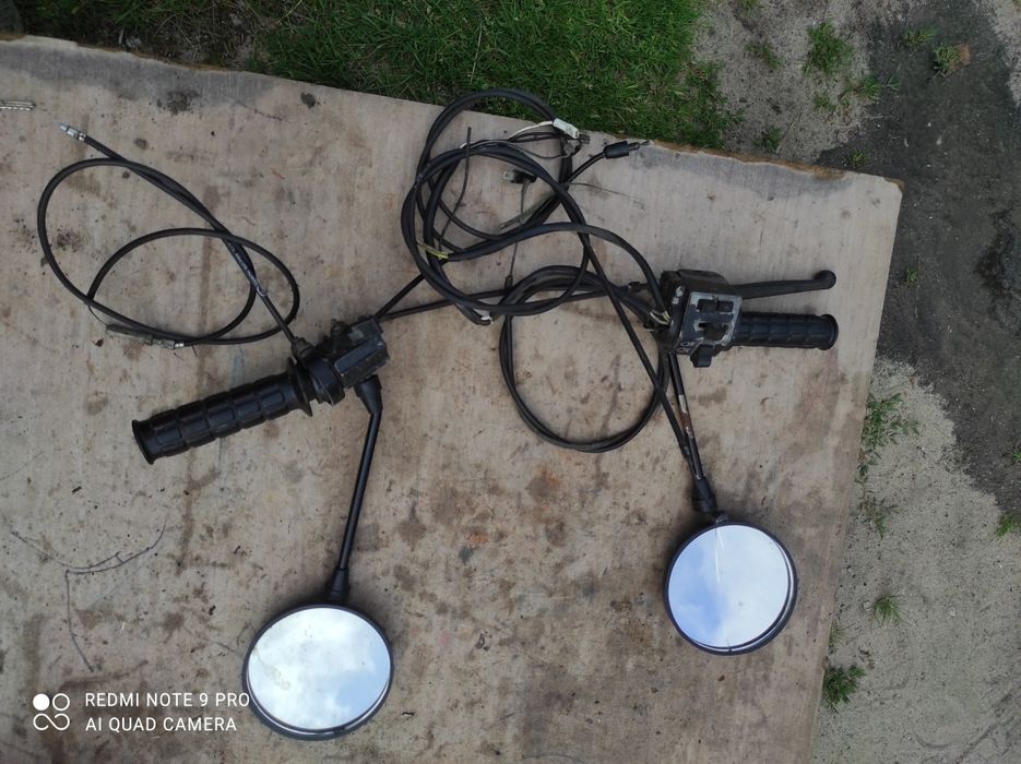 Przełączniki rolgaz lusterka kpl na kierownicę Simson org DDR 9.347