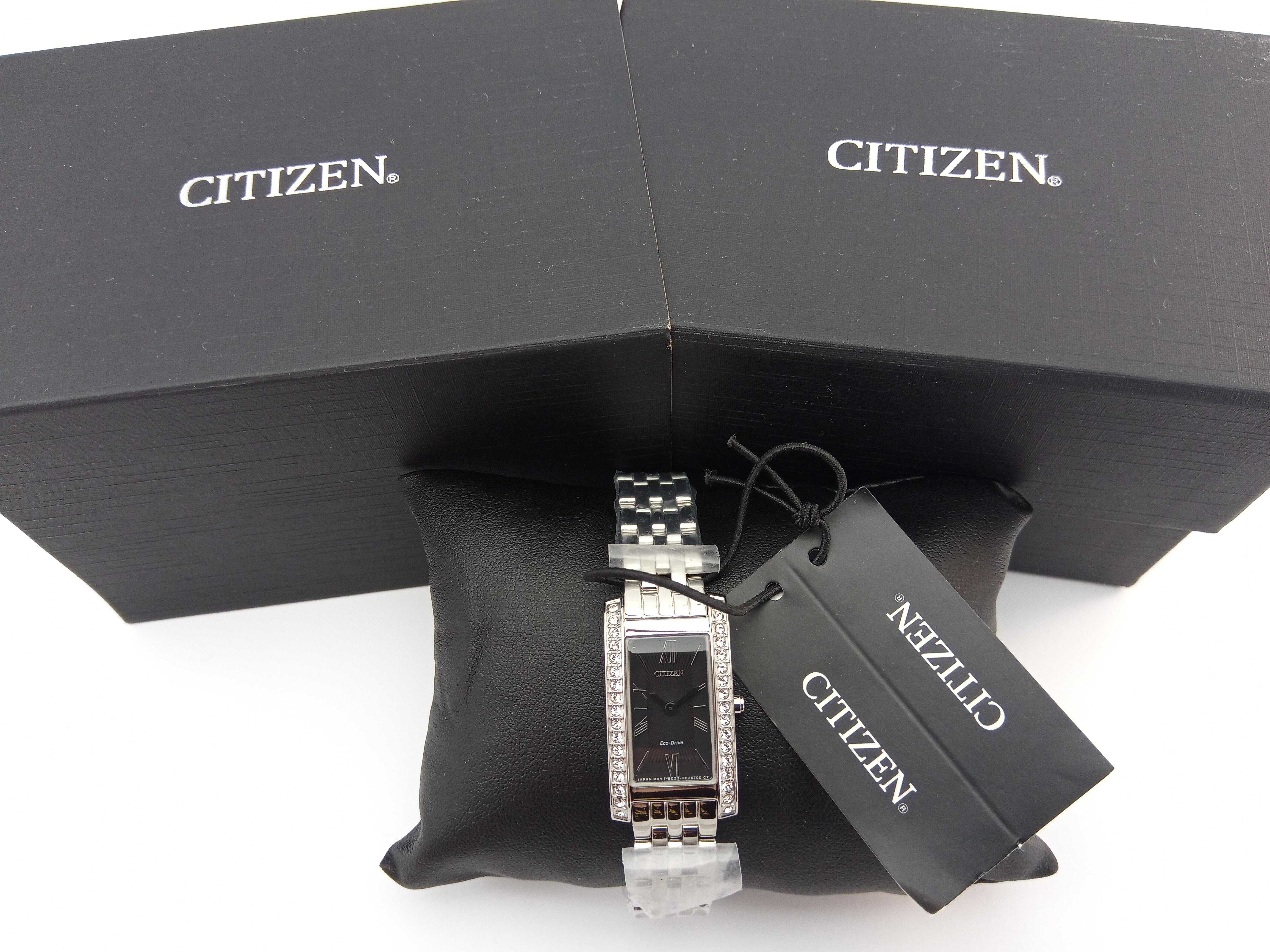 Женские японские часы с камнями Swarovski Citizen Eco-Drive EX1470-51E