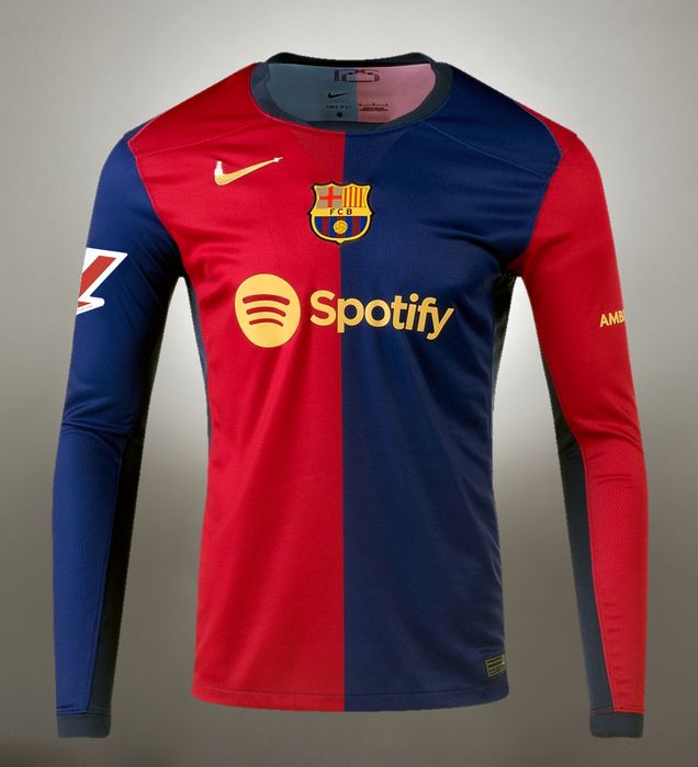 Koszulka FC Barcelona 24/25 LL dom longsleeve LEWANDOWSKI 9 r. S 48h