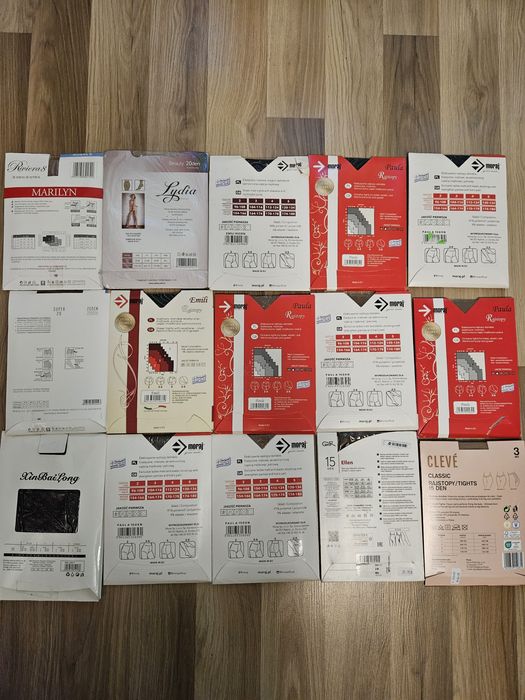 Mega zestaw: rajstopy damskie, nowe, rozmiar 3