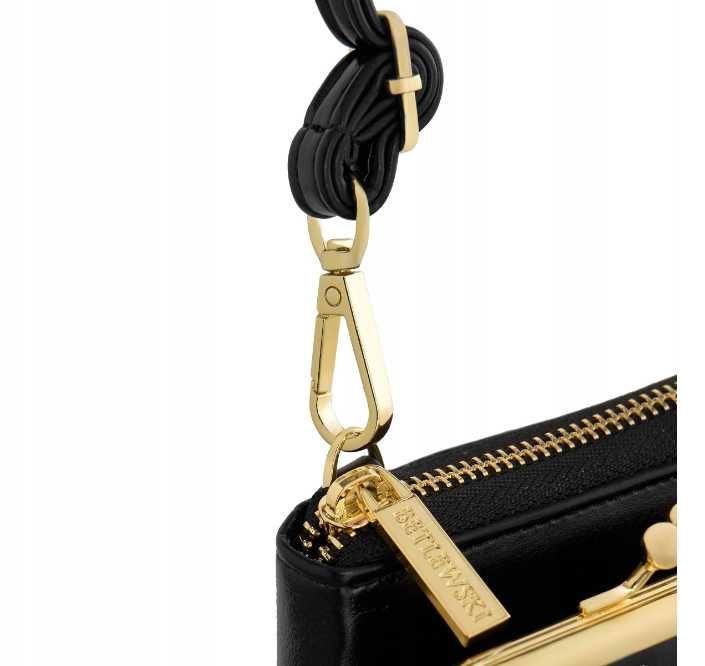 Betlewski torebka kopertówka BTF-03 CZARNY skóra ekologiczna ttst686