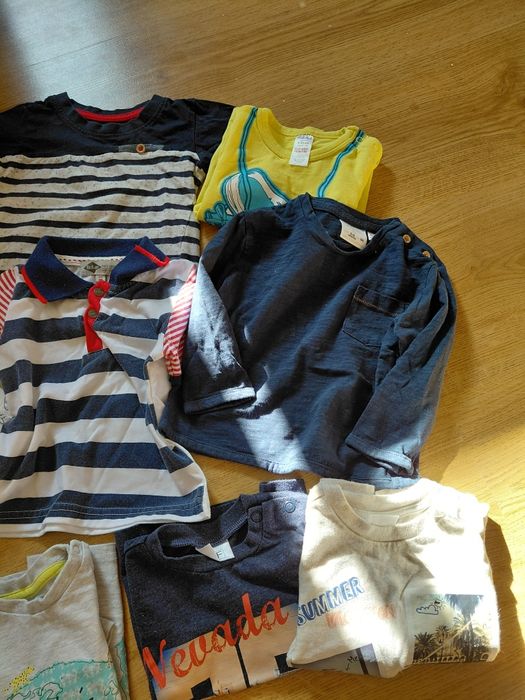 Zestaw paka koszulek tshirtow niemowlęcych 68 74