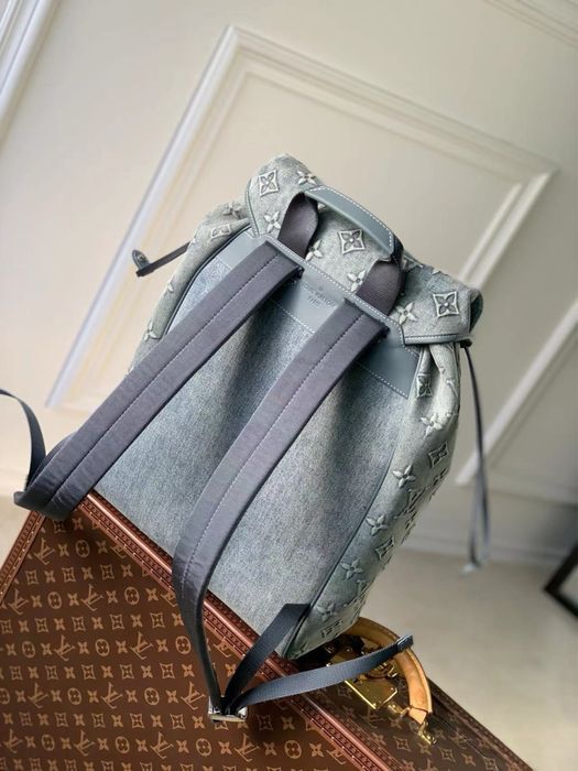 LOUIS VUITTON MONTSOURIS джинсовый рюкзак мужской унисекс портфель
