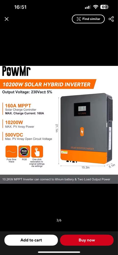 Powmr 10.2 кВт 2 МРРТ