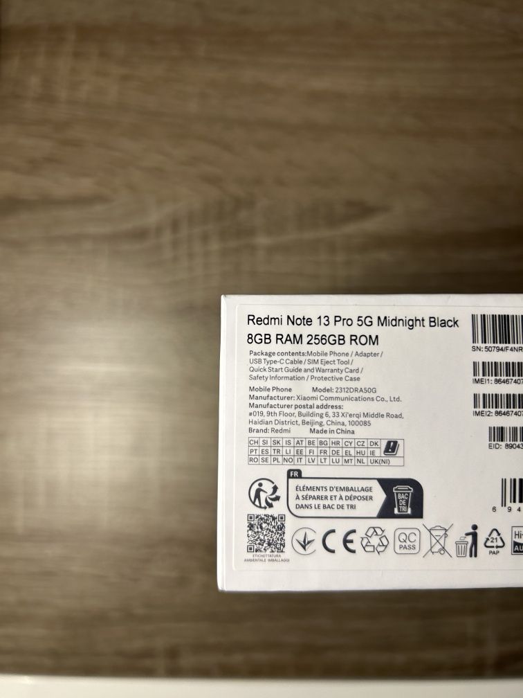 Xiaomi Redmi Note 13 Pro 5G 8/256Gb Black GLOBAL