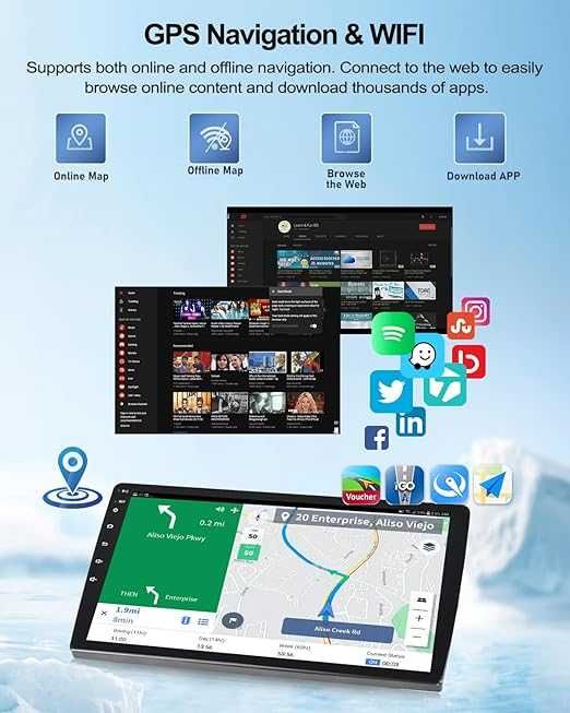 Radio samochodowe dla opla Astra K 16-19 WIFI GPS BT + kamera