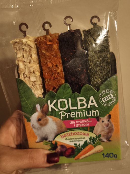 Zestaw kolb warzywnych 4 sztuki dla świnki morskiej, królika, szynszyl