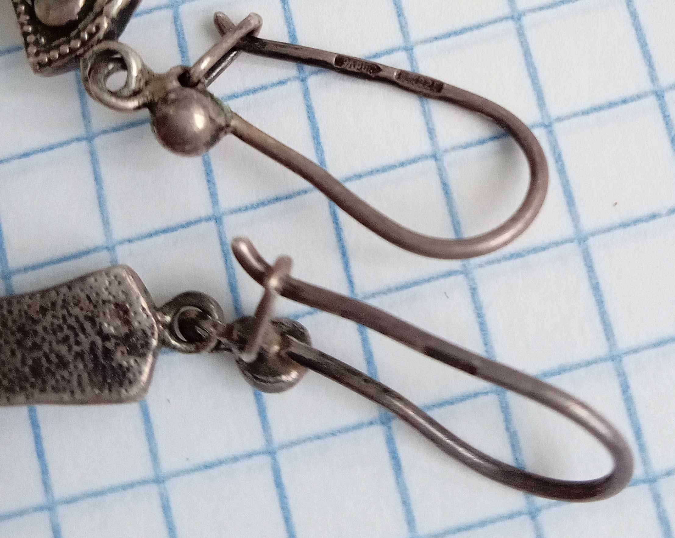 Серьги сережки Бурштин Янтарь серебро 925 проба, с янтарём